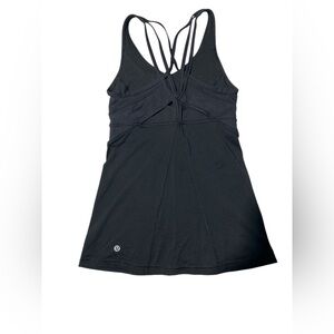 Lululemon Athletica Black Fitted Backless Tank Top